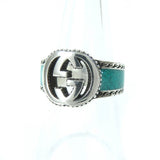 Gucci Ring Main: AG925, Part: Enamel Silver Green type Women