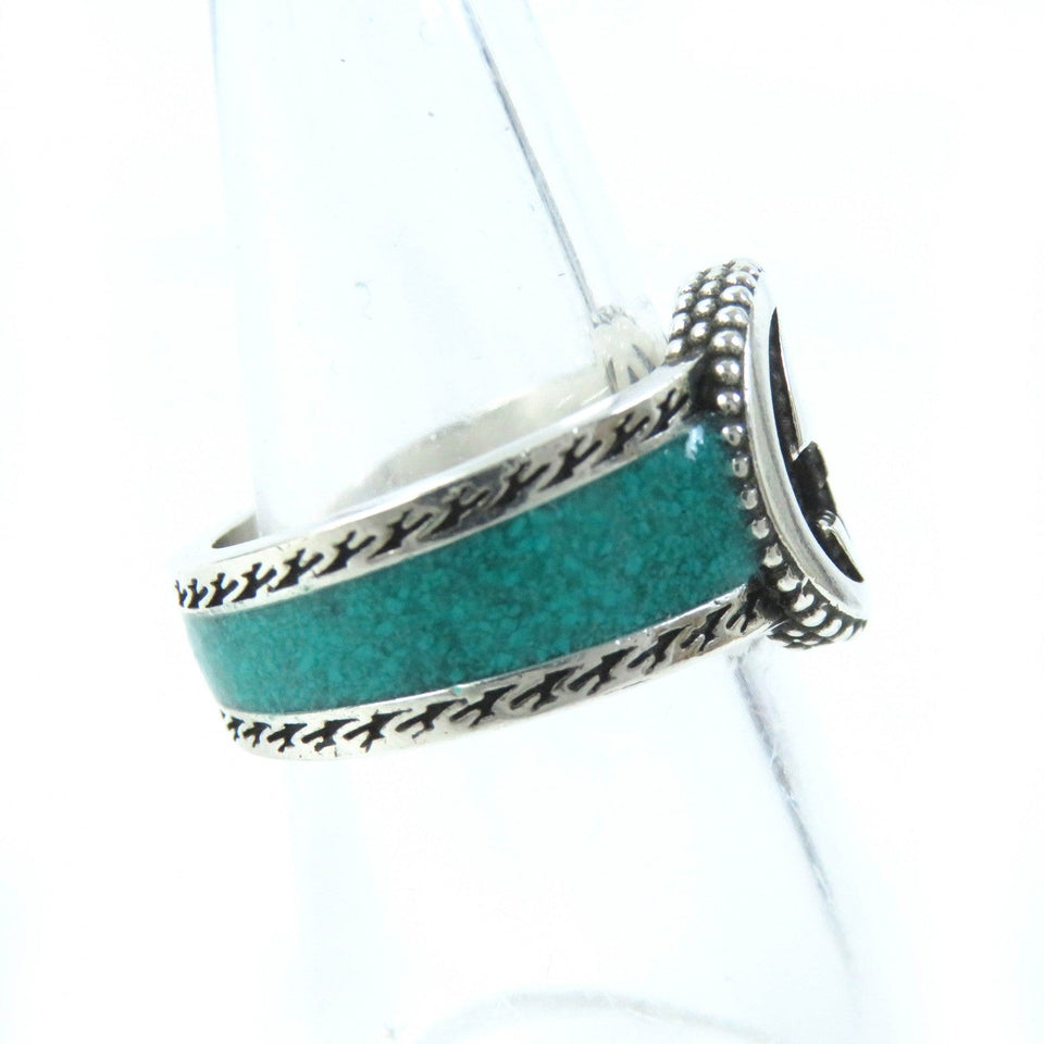 Gucci Ring Main: AG925, Part: Enamel Silver Green type Women