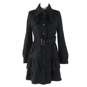 Burberry BLUE LABEL coat Outer: 100% wool, Lining: Cupra, Lining: Polyester, Sleeve lining: Polyester black Women 38
