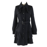 Burberry BLUE LABEL coat Outer: 100% wool, Lining: Cupra, Lining: Polyester, Sleeve lining: Polyester black Women 38