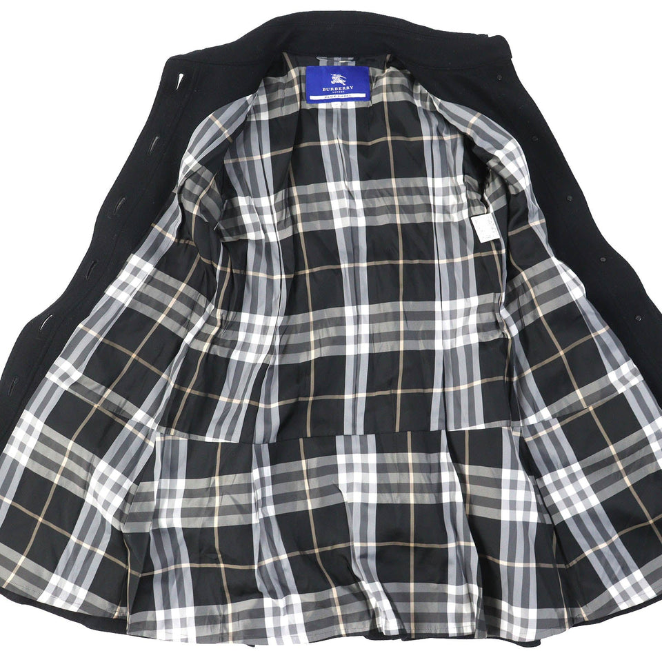 Burberry BLUE LABEL coat Outer: 100% wool, Lining: Cupra, Lining: Polyester, Sleeve lining: Polyester black Women 38
