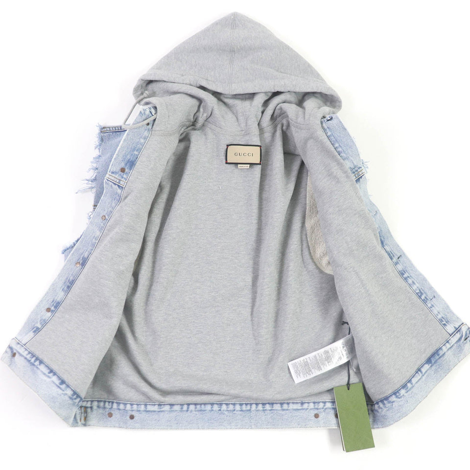 Gucci Denim Jacket 697042 Main: 100% cotton, Part: 100% polyester Indigo blue mens 46