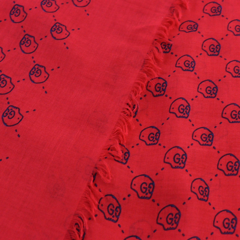 Gucci scarf 453225 Main: 85% rayon, Main: 15% silk Red black mens