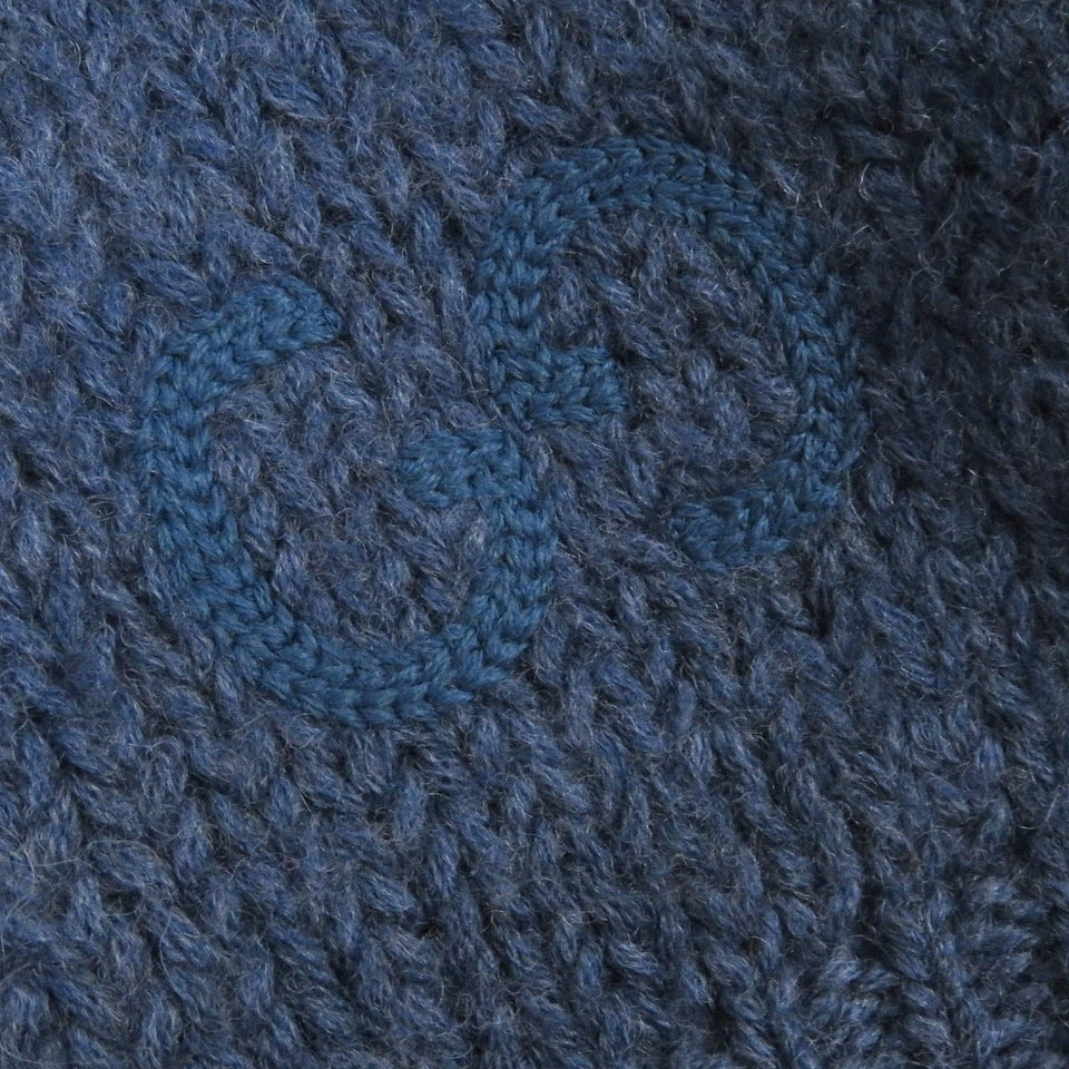 Gucci knit 636327 Main: 100% wool, part: 50% acrylic, part: 50% wool blue mens XL