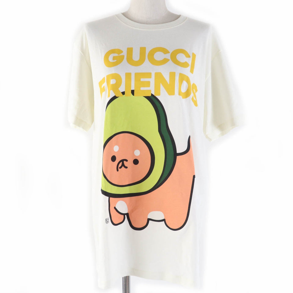 Gucci Short sleeve T-shirt 717422 Main: 100% cotton Ivory GUCCY FRIENDS Women S