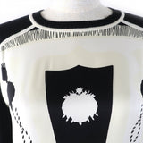 Hermes one piece Part: 100% silk, Main: 50% cashmere, Main: 50% silk, Part: 50% silk, Part: 49% cashmere Black White Poste et Cavalerie Sabre Bag Women 34