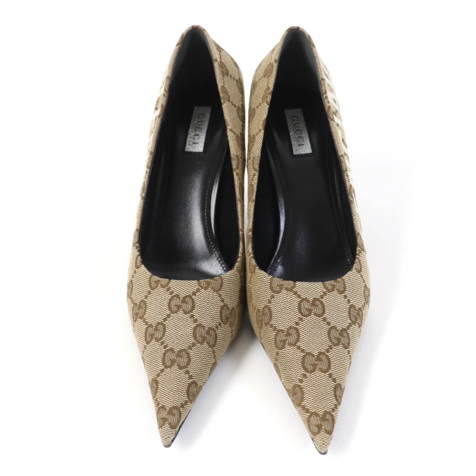Gucci pumps 676603 Main: GG canvas Brown type Women 36