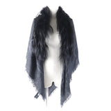 Gucci Stall 355468 Main: 65% silk, Main: 35% wool, Part: fox black Women