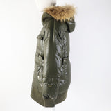 Burberry BLUE LABEL Down jacket FCF14-532-72 Outer: 100% nylon, Filling: 80% down, Filling: 20% feather, Lining: nylon, Lining: polyester khaki Women 40