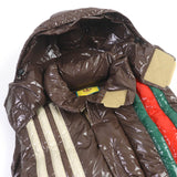 Gucci Down vest 713715 Main: 100% nylon, Filling: 90% down, Filling: 10% feather, Partial: 100% polyester Brown mens 44
