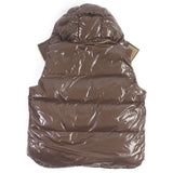 Gucci Down vest 713715 Main: 100% nylon, Filling: 90% down, Filling: 10% feather, Partial: 100% polyester Brown mens 44