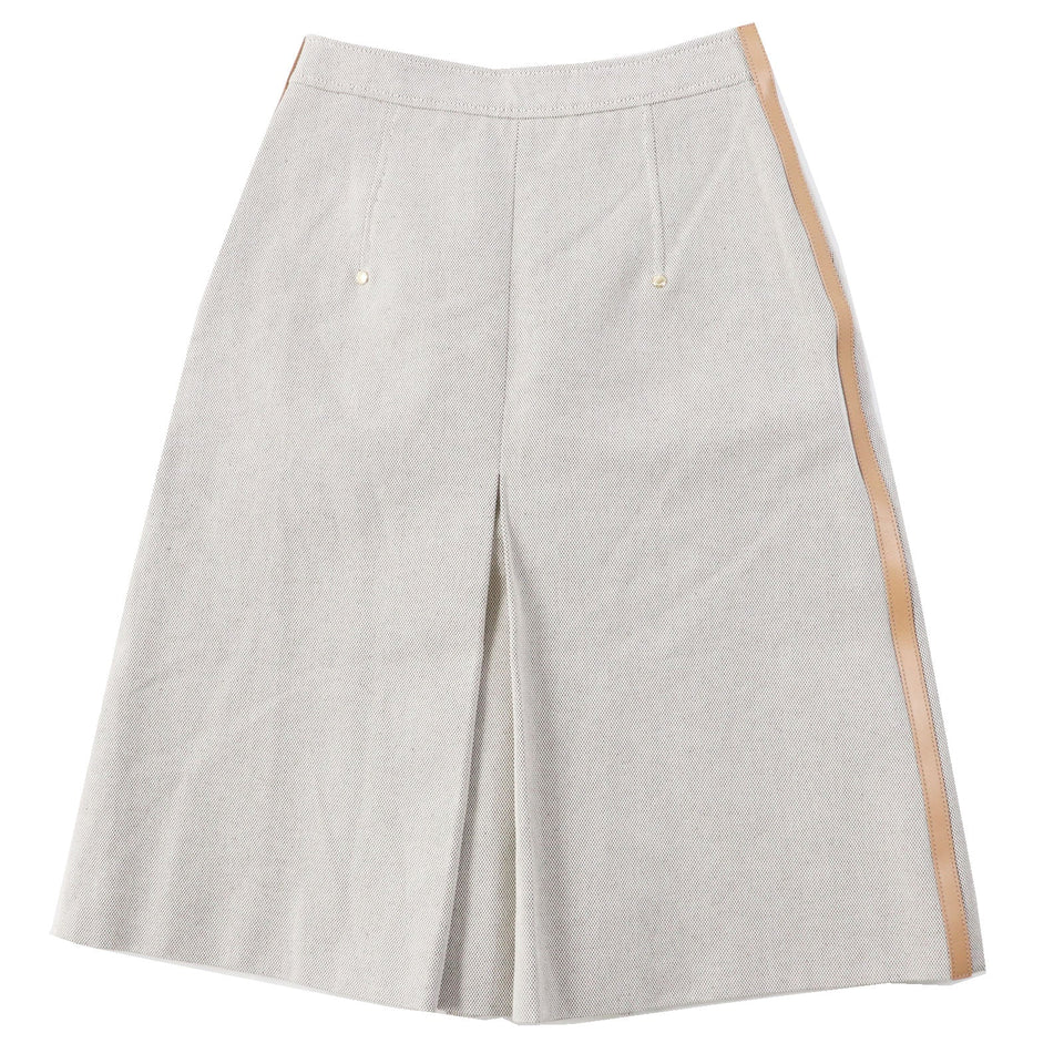 Burberry skirt Outer material: 100% cotton, Lining: 100% cupra, Leather part: cowhide Beige brown Women 36