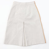 Burberry skirt Outer material: 100% cotton, Lining: 100% cupra, Leather part: cowhide Beige brown Women 36