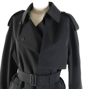 Burberry trench coat 8063801 Outer: 100% polyester, Lining: 100% polyamide (nylon) black Technical twill trench coat Women 40