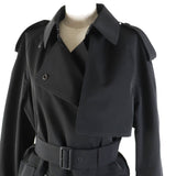 Burberry trench coat 8063801 Outer: 100% polyester, Lining: 100% polyamide (nylon) black Technical twill trench coat Women 40