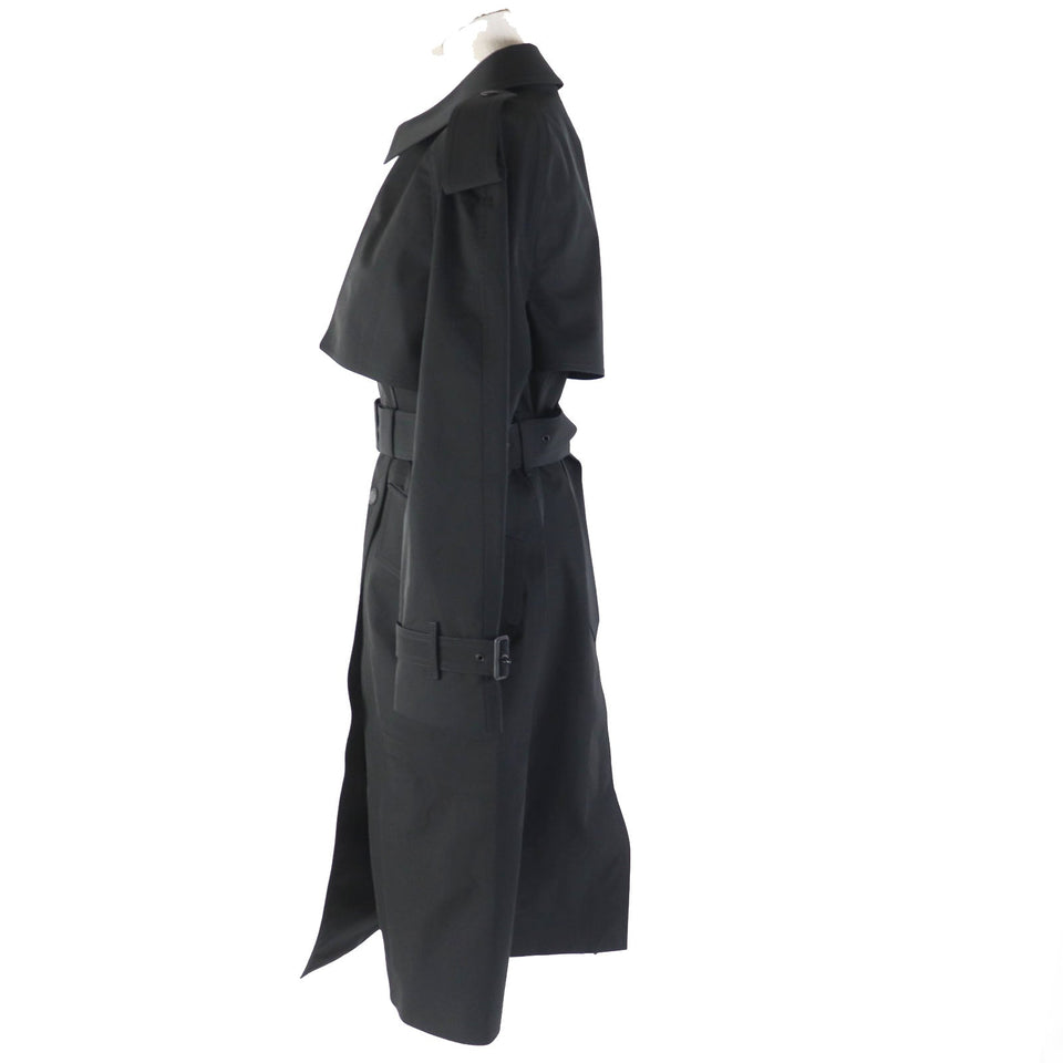 Burberry trench coat 8063801 Outer: 100% polyester, Lining: 100% polyamide (nylon) black Technical twill trench coat Women 40
