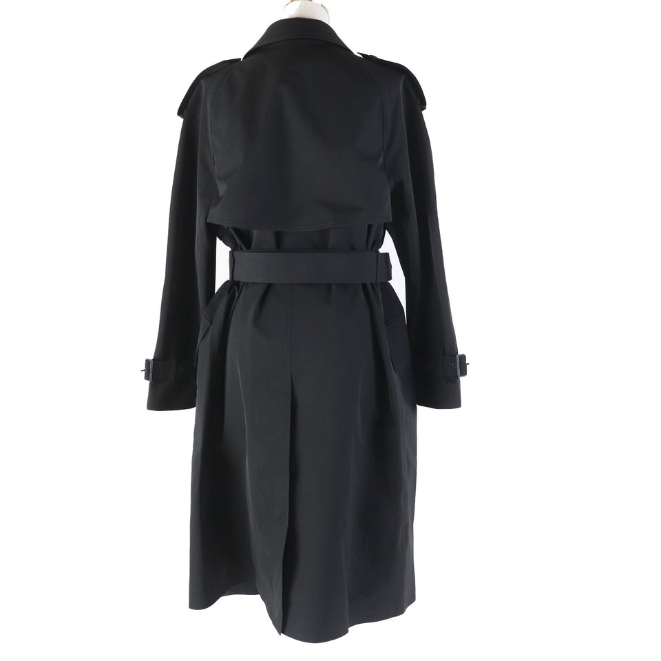 Burberry trench coat 8063801 Outer: 100% polyester, Lining: 100% polyamide (nylon) black Technical twill trench coat Women 40