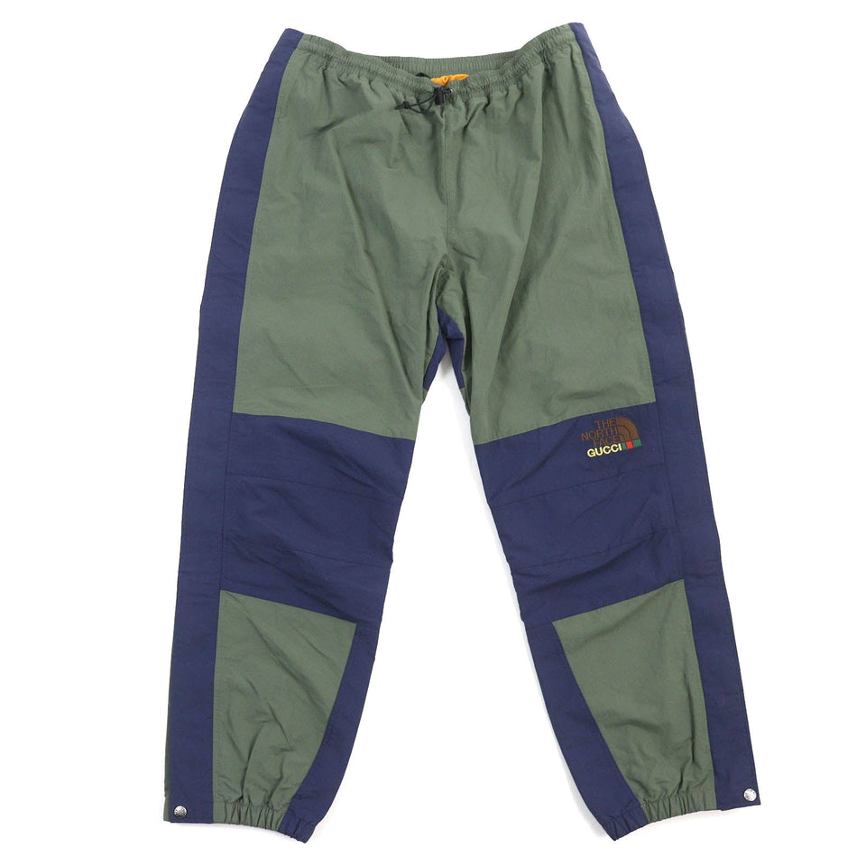 Gucci Pants 663766 Main: 73% nylon, Main: 27% cotton, Lining: 100% nylon, Part: 100% polyester Khaki Navy mens XL