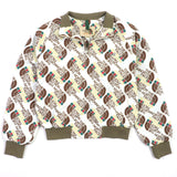 Gucci Bomber jacket 648866 Outer: 100% nylon, Lining: 100% polyester, Part: 95% cotton, Part: 5% polyurethane, Filling: 100% polyester Brown white mens M