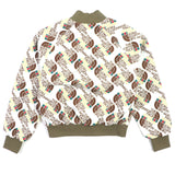Gucci Bomber jacket 648866 Outer: 100% nylon, Lining: 100% polyester, Part: 95% cotton, Part: 5% polyurethane, Filling: 100% polyester Brown white mens M
