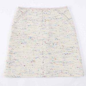 Chanel Vintage Wool Nylon Trapezoid Skirt 46