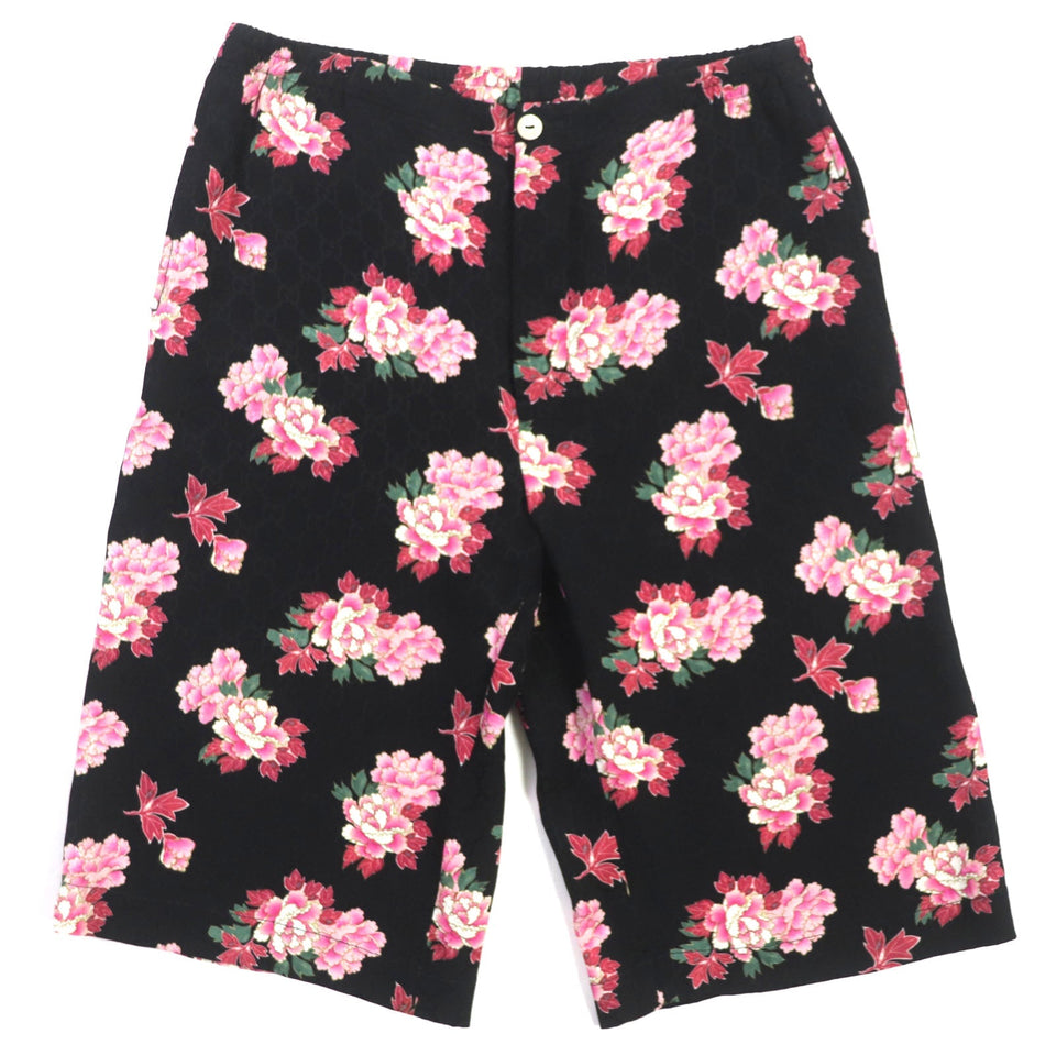 Gucci Shorts 624399 Main: 100% silk Black pink mens 44