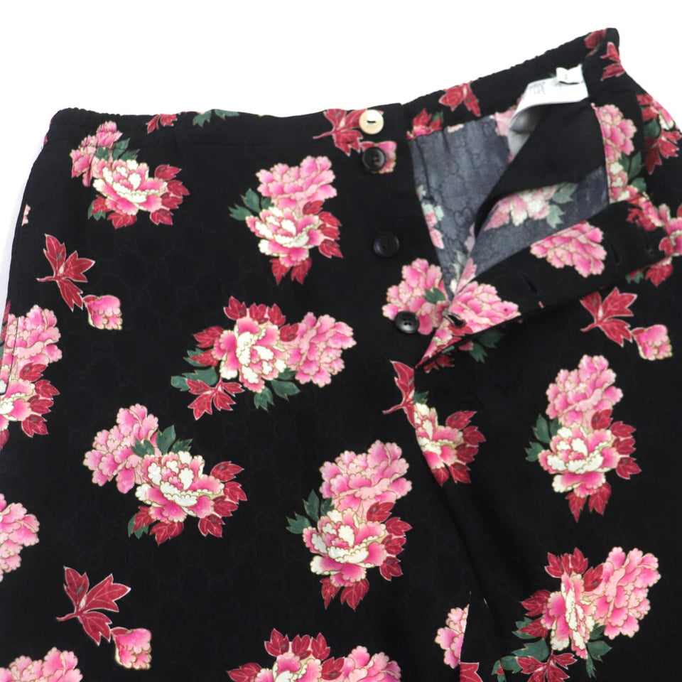 Gucci Shorts 624399 Main: 100% silk Black pink mens 44