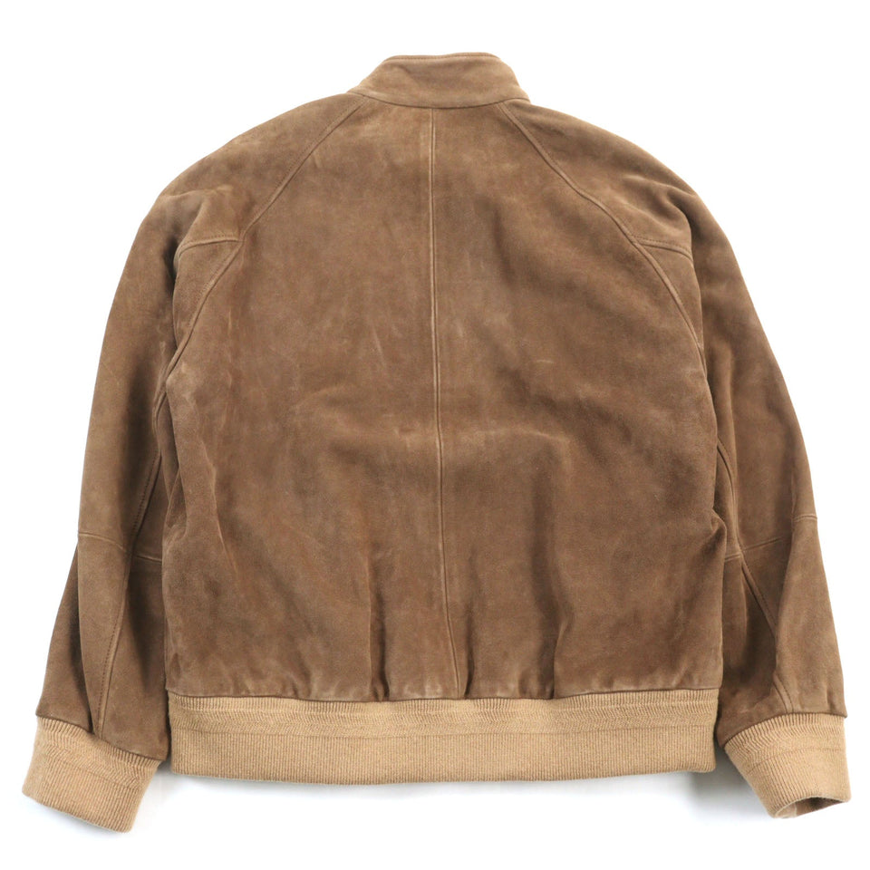 Gucci Blouson 573544 Outer: goat leather, part: 94% wool, part: 5% nylon, part: 1% polyurethane, lining: 100% rayon Brown mens 46