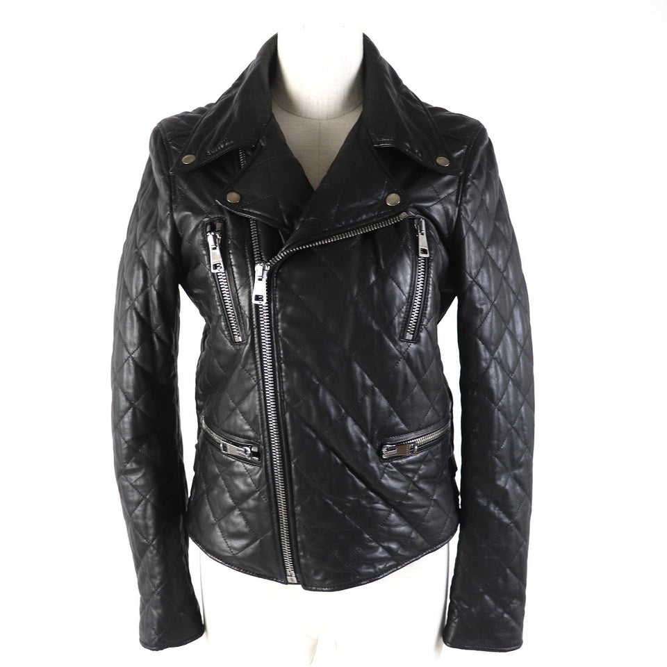 Gucci Jacket 502674 Main: Lamb leather, Filling: 100% polyester, Lining: 100% cupra, Part: 100% nylon, Part: 100% polyester black Women 36