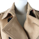 Burberry LONDON trench coat Main: 100% cashmere, Part: 66% wool, Part: 22% nylon, Part: 12% cashmere, Sleeve lining: 100% viscose (rayon) Brown SANDRINGHAM Sandringham Women 36