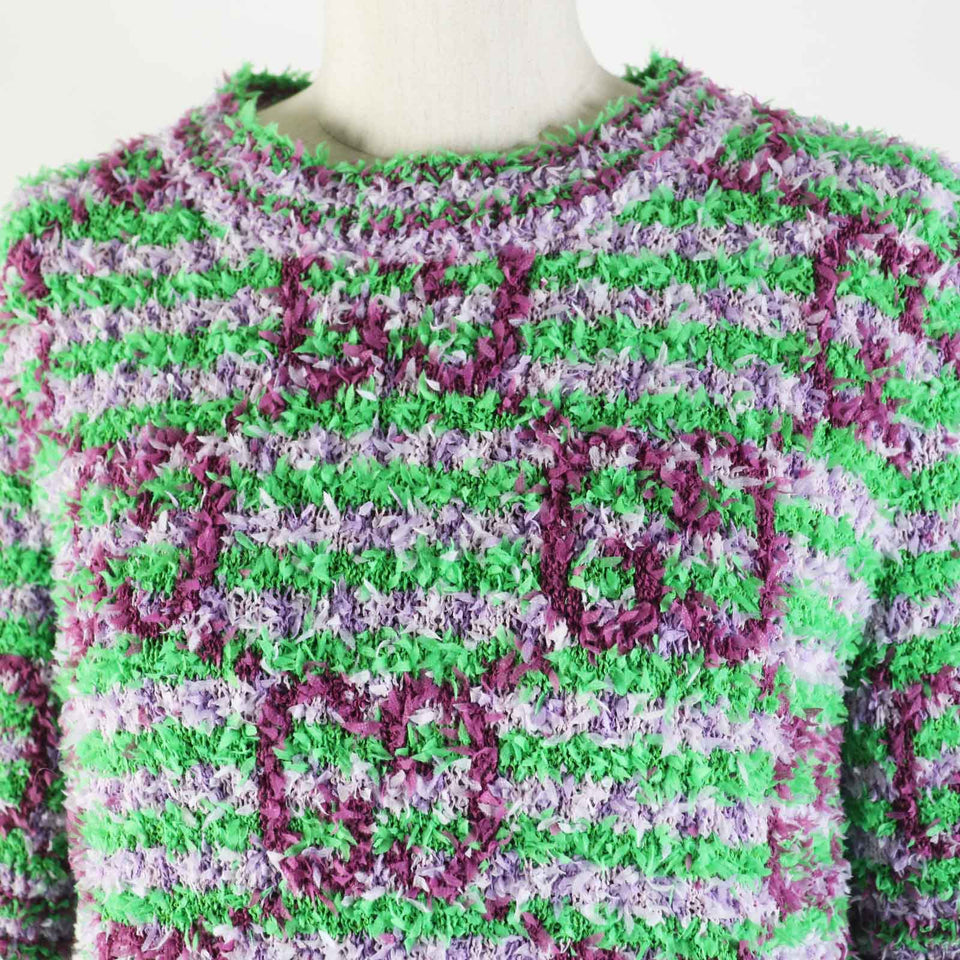 Gucci knit 695796 Outer material: 53% cotton, Outer material: 47% nylon Purple green Women M