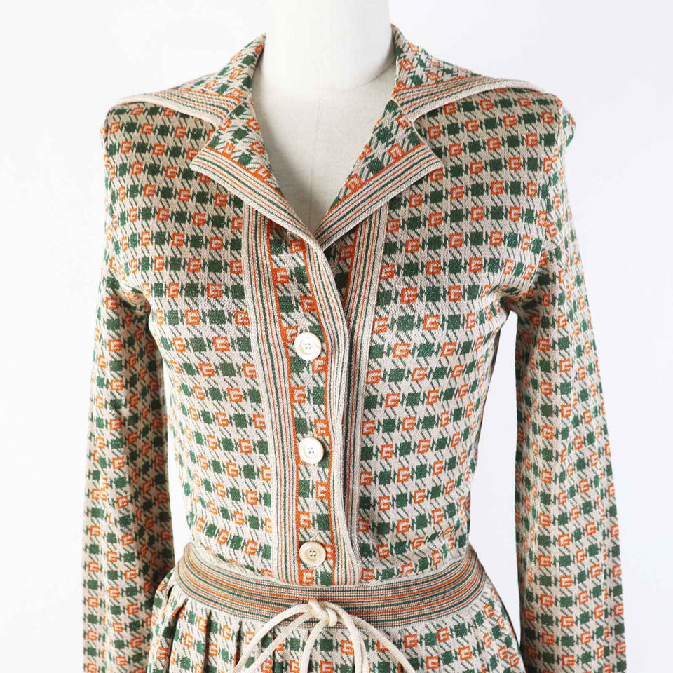 Gucci one piece 632923 Outer: 80% rayon, Outer: 20% metal fiber, Part: 65% rayon, Part: 16% nylon, Part: 15% metal fiber Multi VISCOSE RAME DRESS Women XS