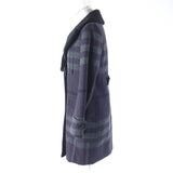 Burberry LONDON coat Outer: 84% wool, Outer: 16% polyester, Lining: Cupra, Fur: Mouton Purple gray Women 38