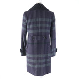 Burberry LONDON coat Outer: 84% wool, Outer: 16% polyester, Lining: Cupra, Fur: Mouton Purple gray Women 38