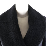 Burberry LONDON coat Outer: 84% wool, Outer: 16% polyester, Lining: Cupra, Fur: Mouton Purple gray Women 38