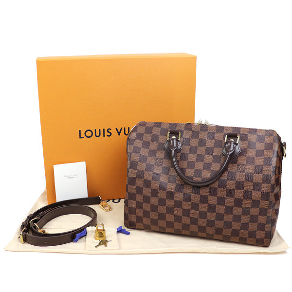 Louis Vuitton Speedy Bandouliere 30 Damier Ebene Shoulder Bag