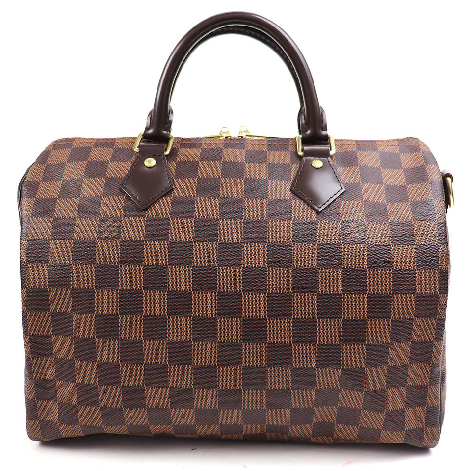 Louis Vuitton Speedy Bandouliere 30 Damier Ebene Shoulder Bag