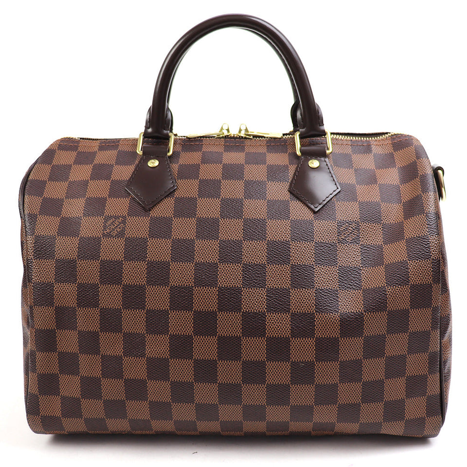 Louis Vuitton Speedy Bandouliere 30 Damier Ebene Shoulder Bag