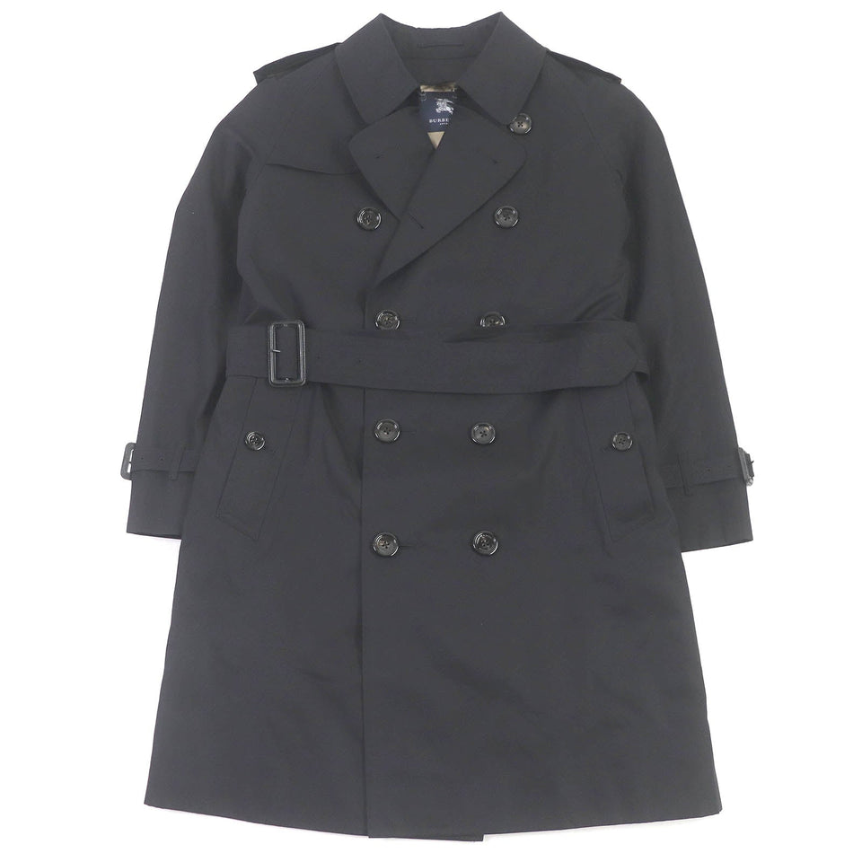 Burberry LONDON trench coat Outer: 100% cotton, Sleeve lining: polyester, Lining: cotton, Leather part: cowhide, Liner: 100% wool black mens L
