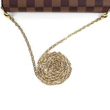 Louis Vuitton Pochette Felicie Damier 2way Chain Wallet Shoulder Bag