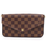 Louis Vuitton Pochette Felicie Damier 2way Chain Wallet Shoulder Bag