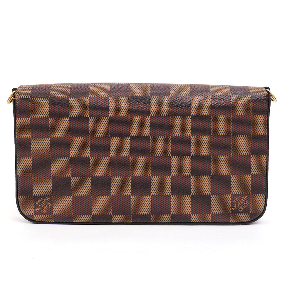 Louis Vuitton Pochette Felicie Damier 2way Chain Wallet Shoulder Bag