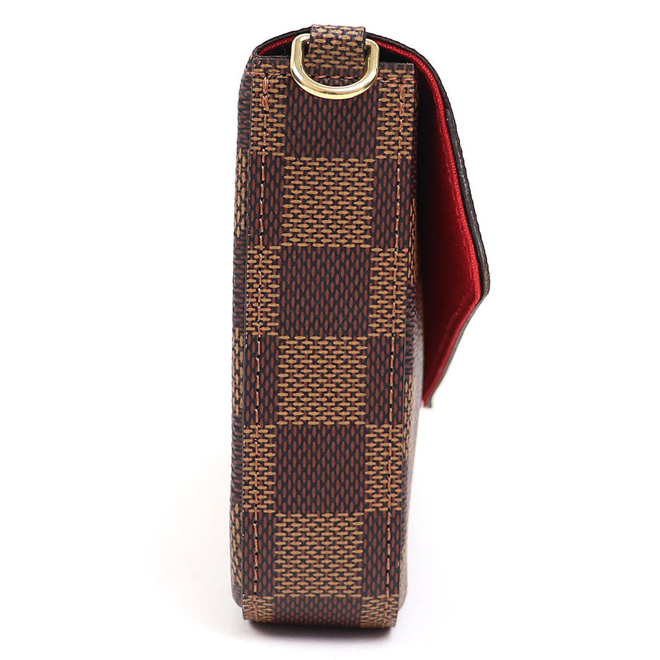 Louis Vuitton Pochette Felicie Damier 2way Chain Wallet Shoulder Bag