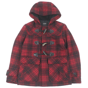 Burberry BLACK LABEL Duffel coat Outer material: 80% wool, Outer material: 13% nylon, Outer material: 5% polyester, Outer material: 2% acrylic, Lining: 100% polyester Red black mens M