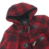 Burberry BLACK LABEL Duffel coat Outer material: 80% wool, Outer material: 13% nylon, Outer material: 5% polyester, Outer material: 2% acrylic, Lining: 100% polyester Red black mens M