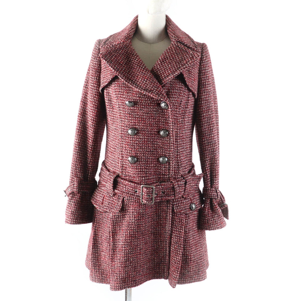 Burberry BLUE LABEL coat E1B07-493-15 Outer: 85% wool, Outer: 15% nylon, Lining: polyester Multi Women 38