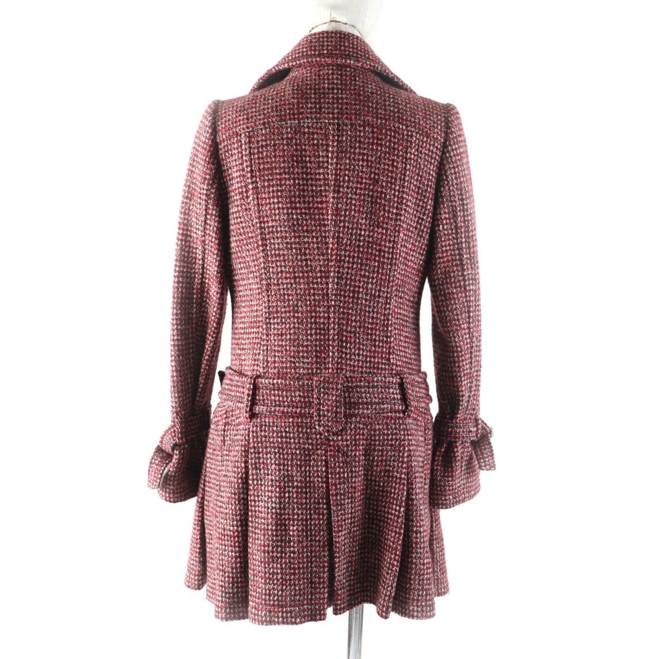 Burberry BLUE LABEL coat E1B07-493-15 Outer: 85% wool, Outer: 15% nylon, Lining: polyester Multi Women 38