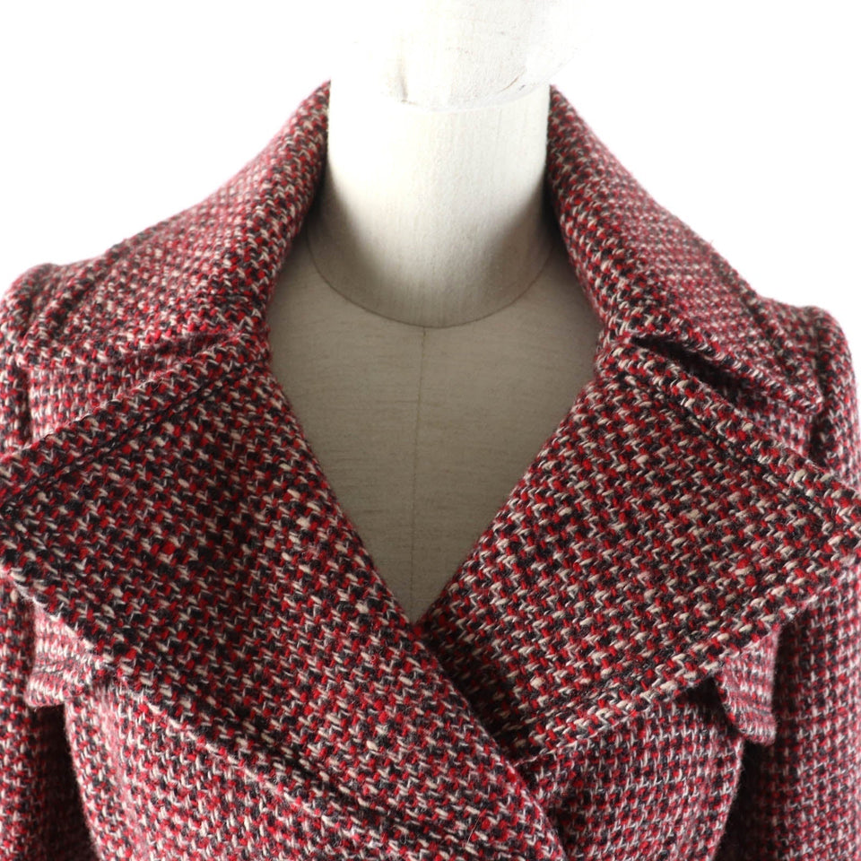 Burberry BLUE LABEL coat E1B07-493-15 Outer: 85% wool, Outer: 15% nylon, Lining: polyester Multi Women 38