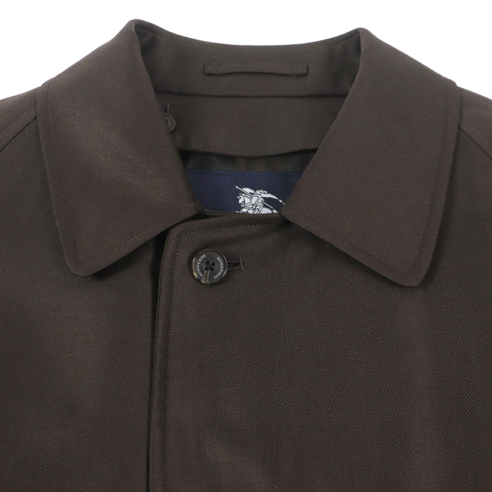 Burberry LONDON Stainless collar coat Outer: 67% wool, Outer: 33% silk, Lining: cupra, Lining: polyester, Liner: 50% cupra Dark brown mens 90-165-4