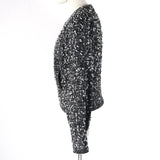 Chanel Wool Nylon Tweed No Collar Zip Jacket 34